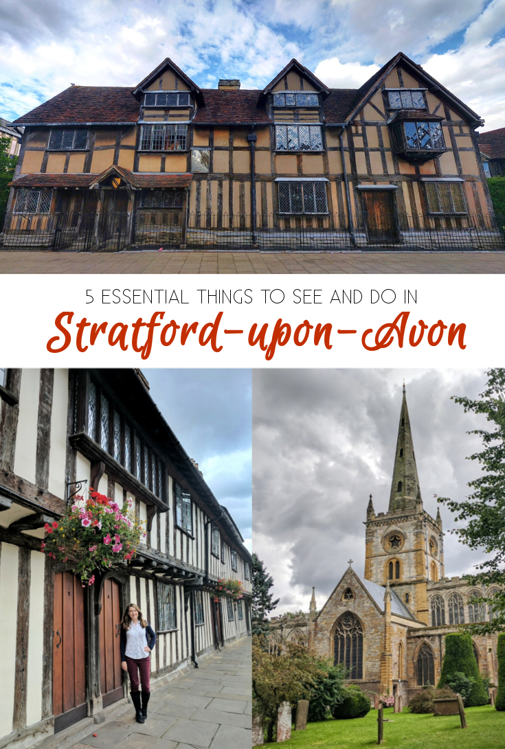 Pin this graphic to Pinterest to share 5 Essential things to see in Stratford-upon-Avon!