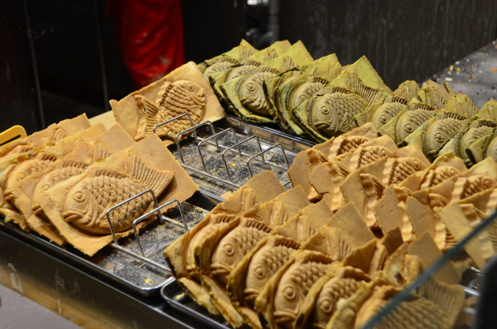 Taiyaki on a street vendor cart: number four on the list of things to do in Kyoto.