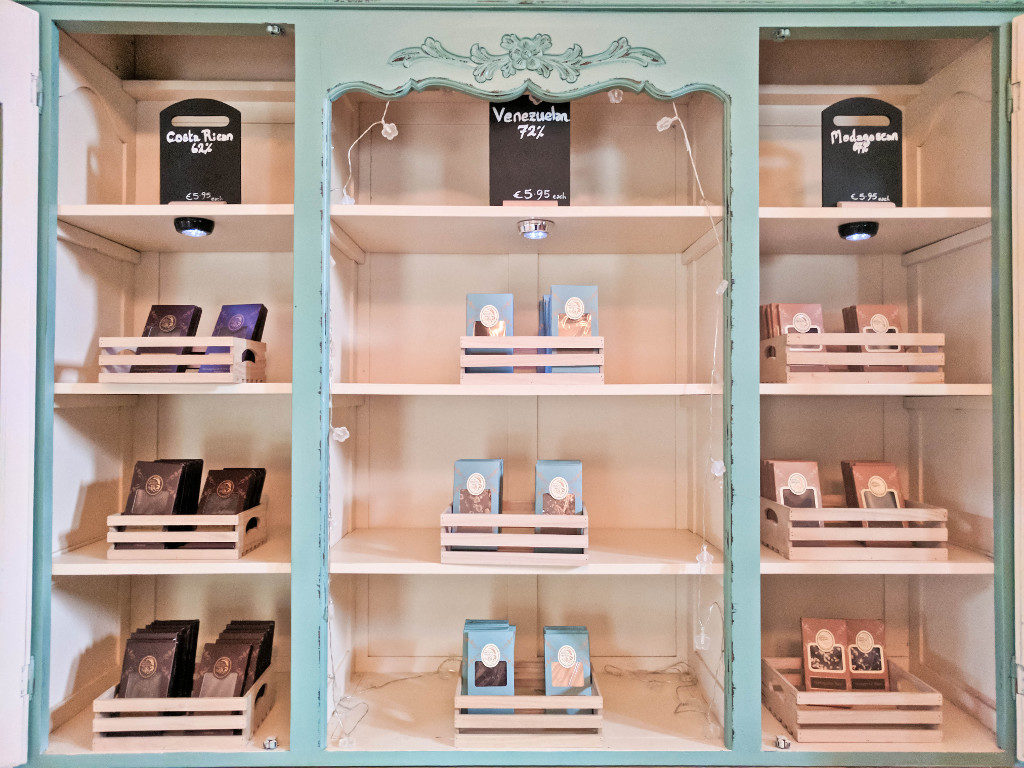 Wall of chocolate bars
