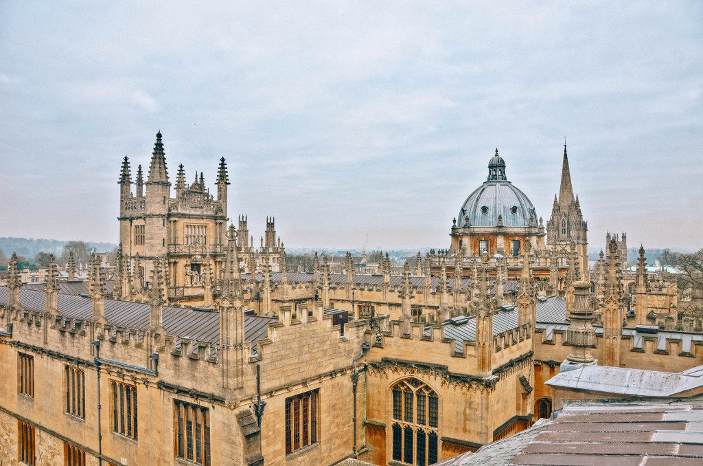 View of the Old Bodleian and Radcliffe Camera in Oxford, England 