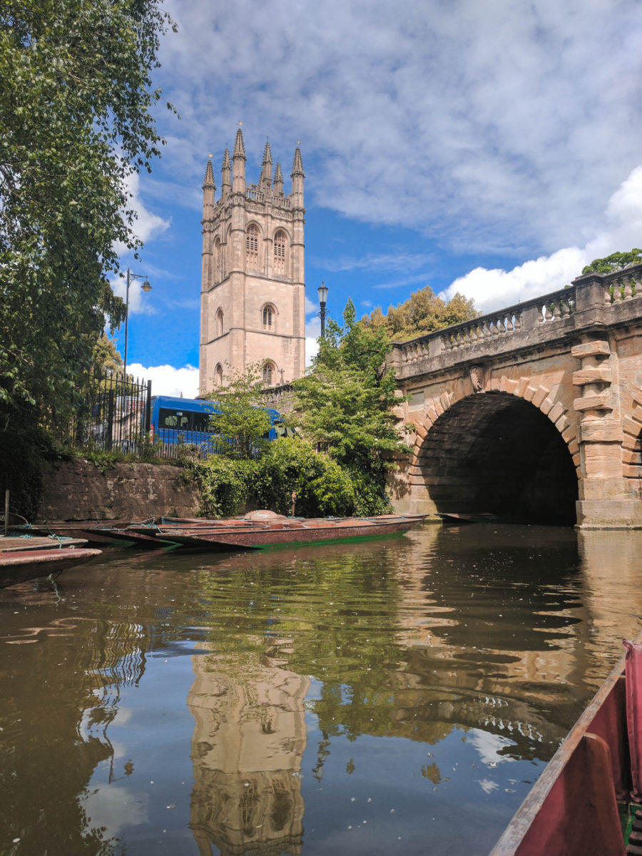 Magdalen tower as seen from the river
