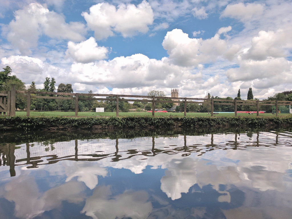 Clouds and reflections as seen while punting