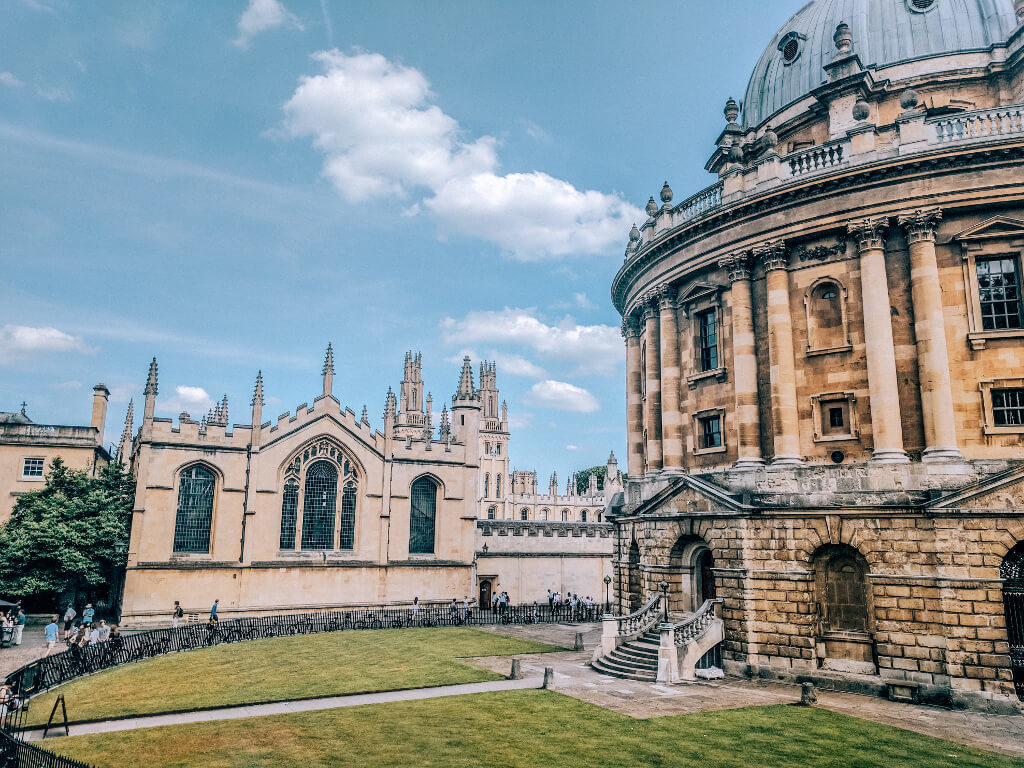 View of the Radcliffe Camera and All Soul's College in Oxford