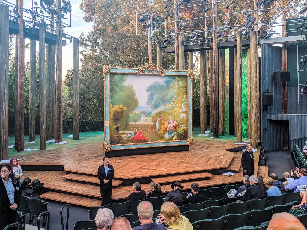 Stage of the outdoor theater at the Old Globe Theatre in San Diego