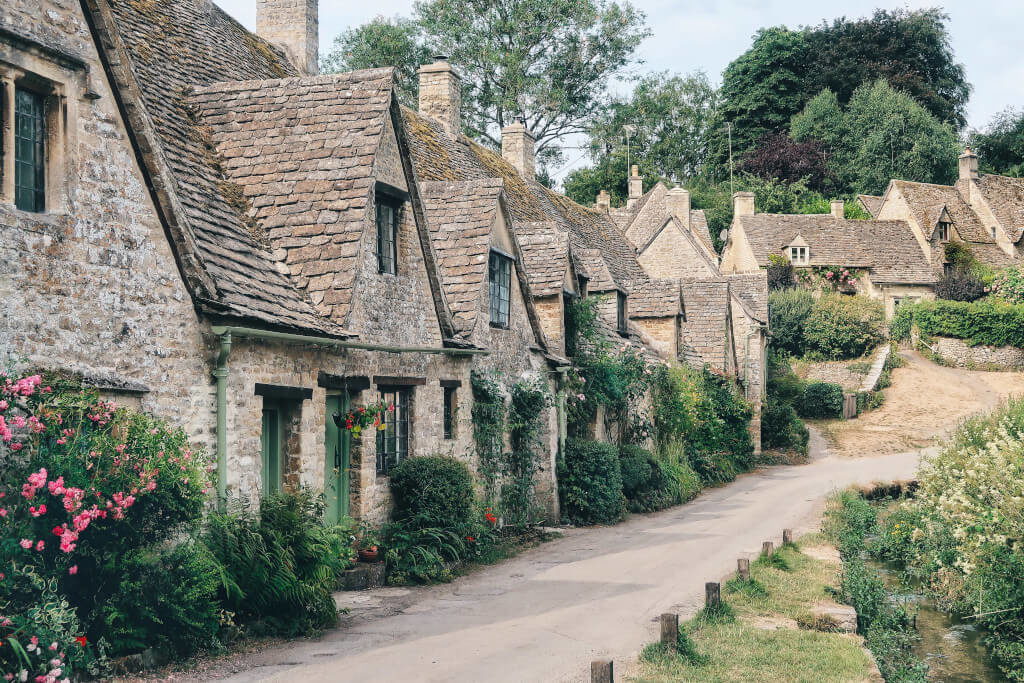 Stone houses of Bibury in the Cotswolds