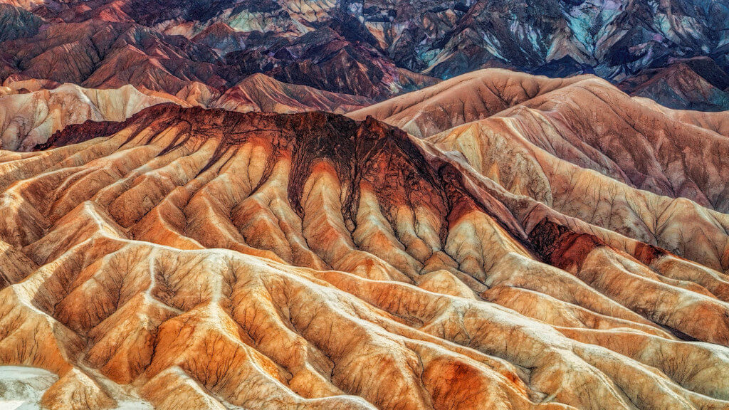 View of mountains from Zabriskie Point in Death Valley National Park