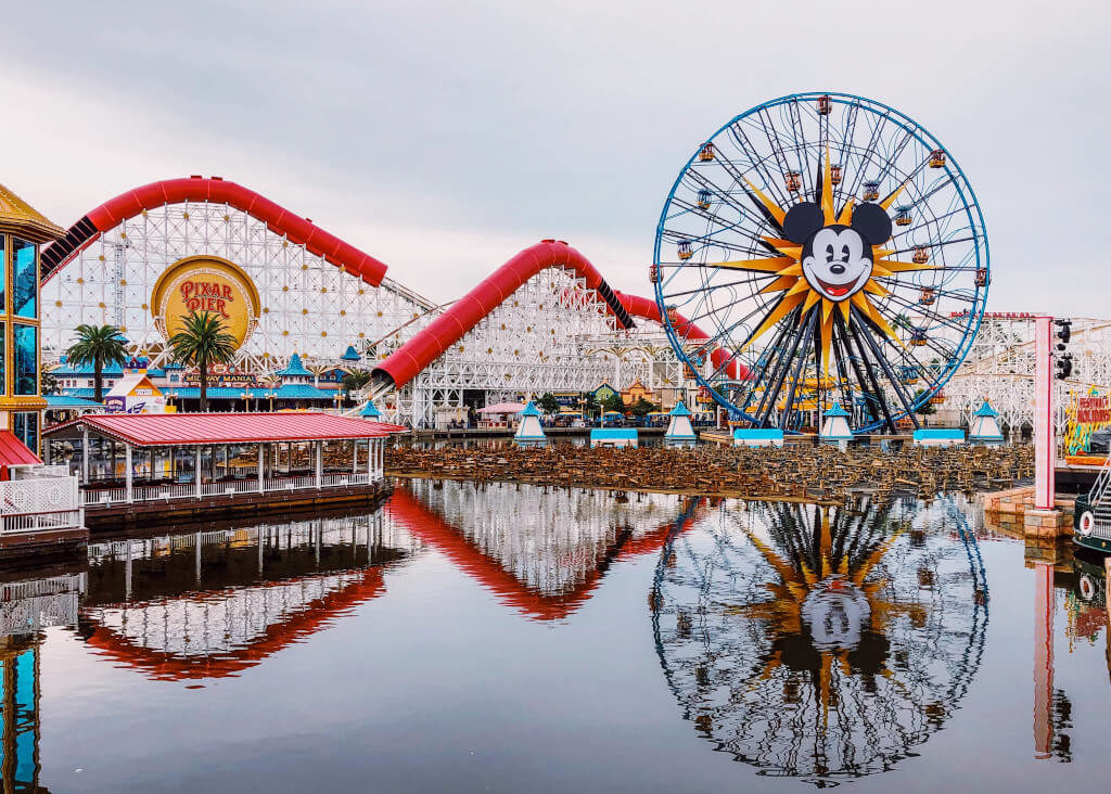 Mickey Mouse theme park rides at Disneyland California