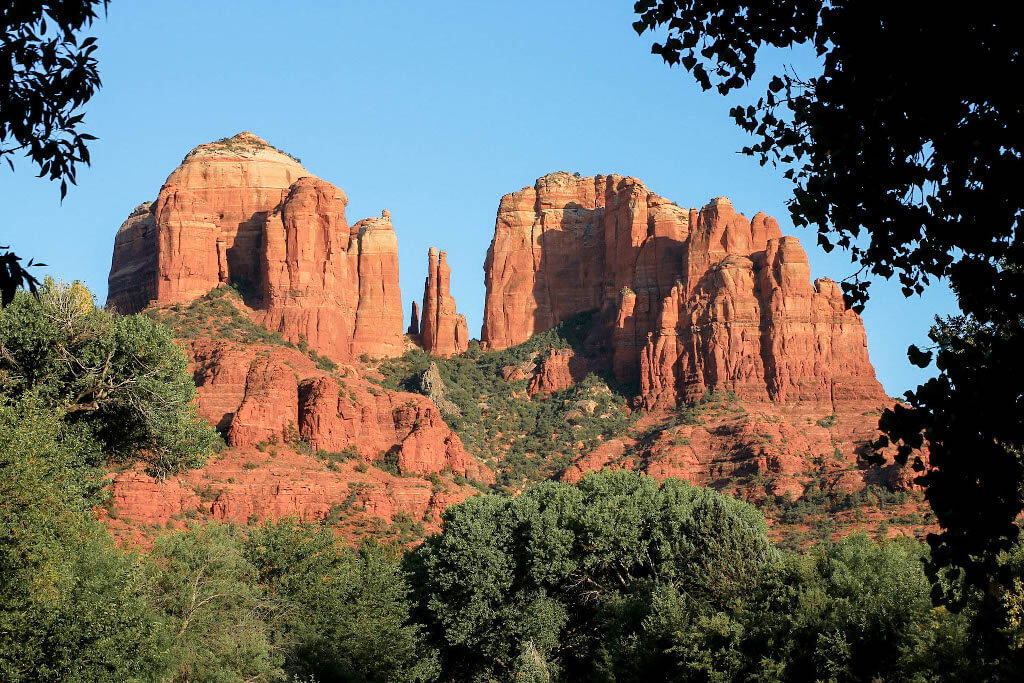 Skalní útvar zvaný Cathedral Rock v Sedoně, Arizona