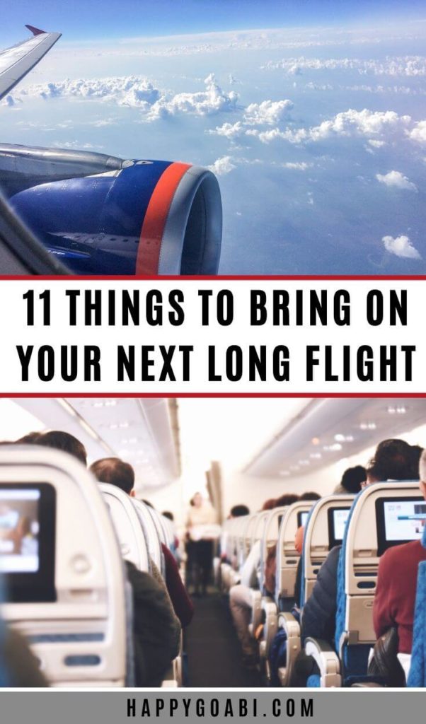 Pinterest image for Long Flight Essentials post